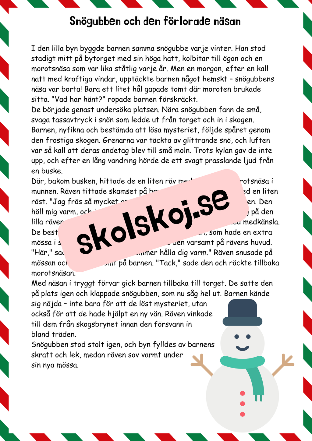 Läsförståelse - Jul (27 sidor)
