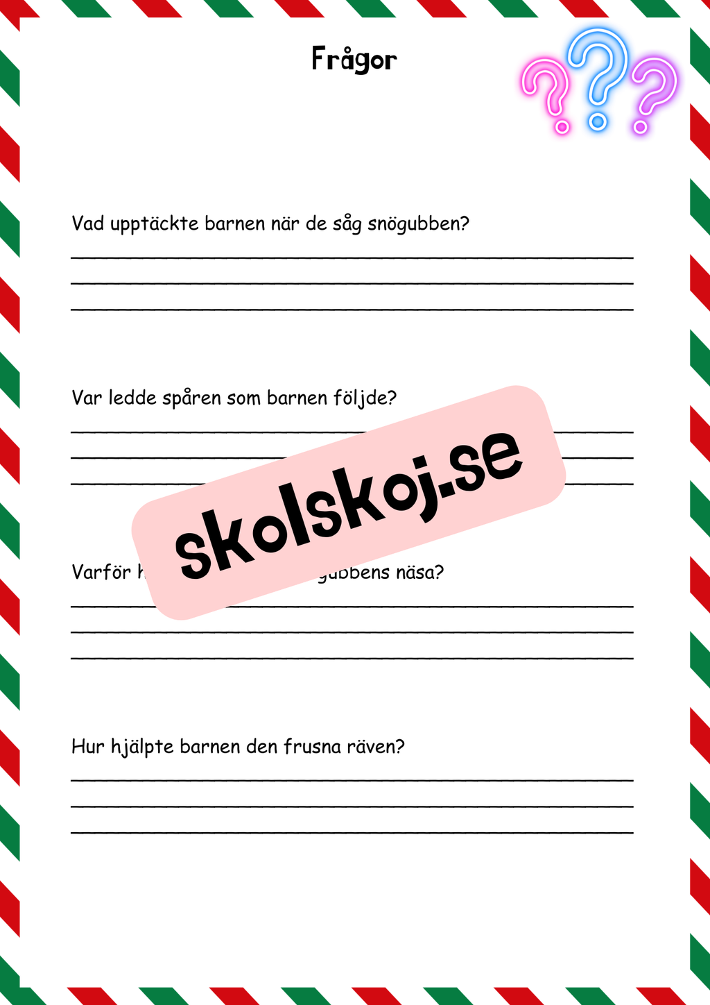 Läsförståelse - Jul (27 sidor)