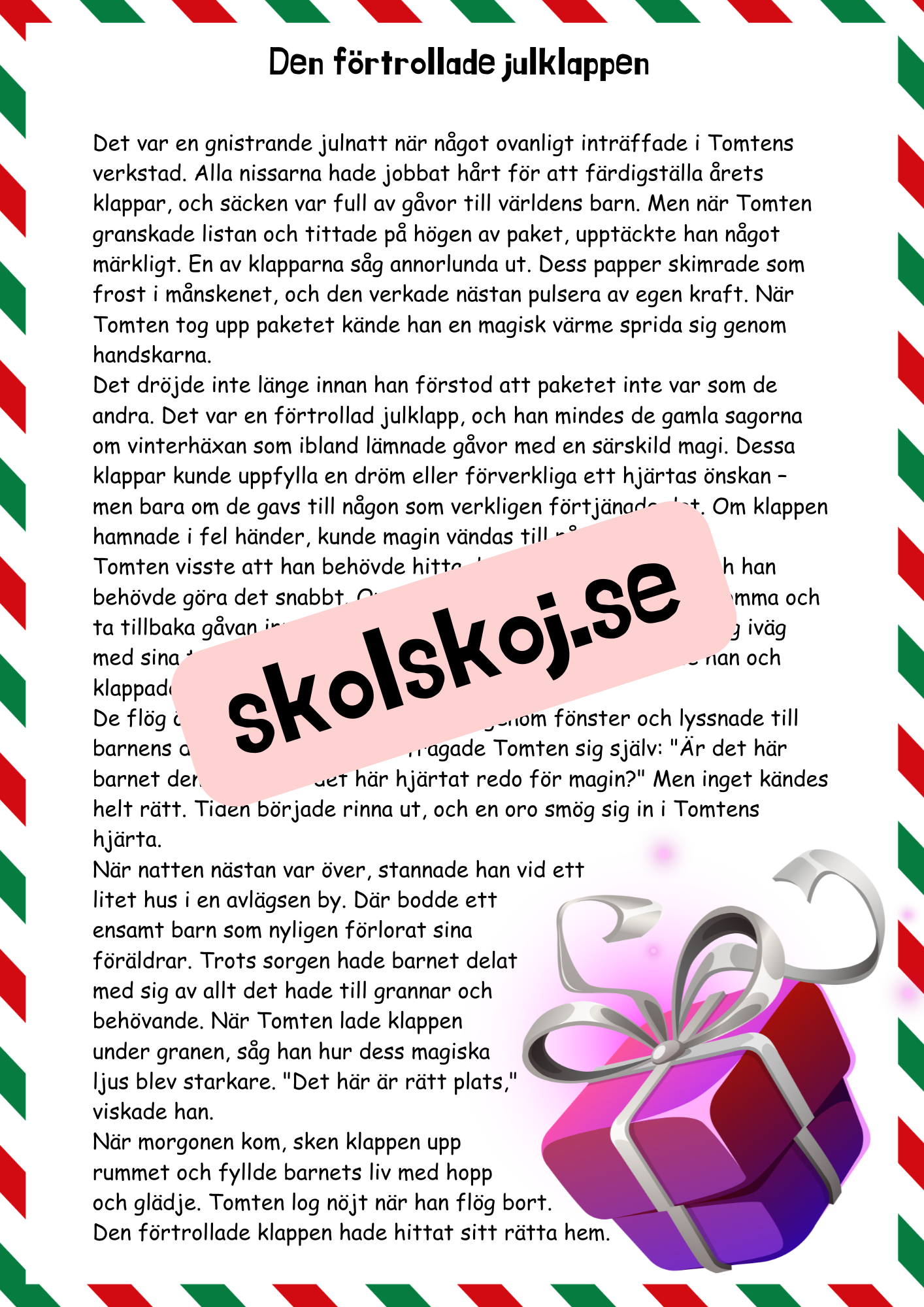 Läsförståelse - Jul (27 sidor)