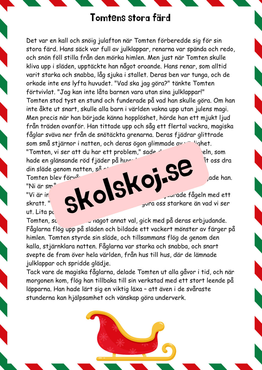 Läsförståelse - Jul (27 sidor)