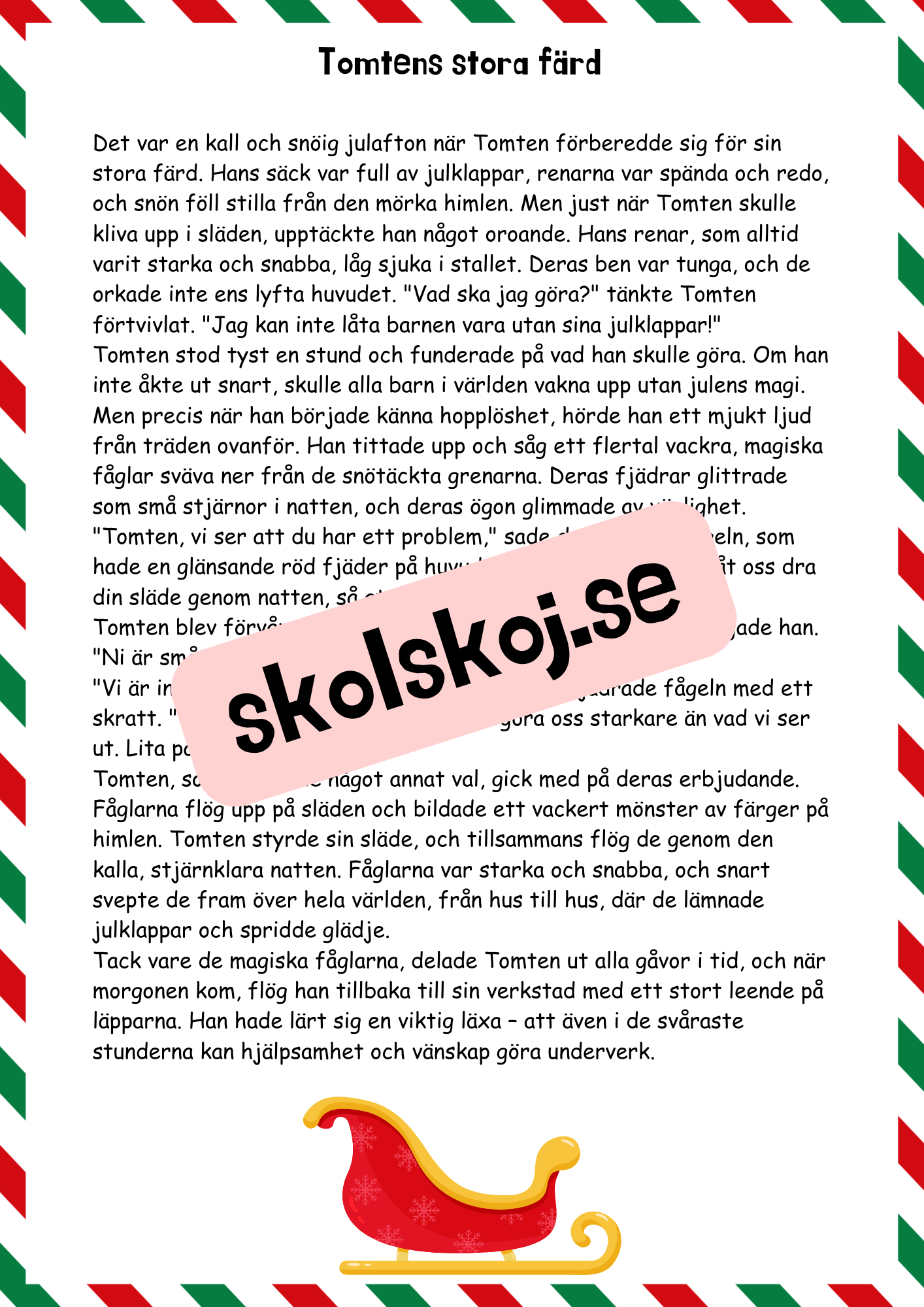 Läsförståelse - Jul (27 sidor)