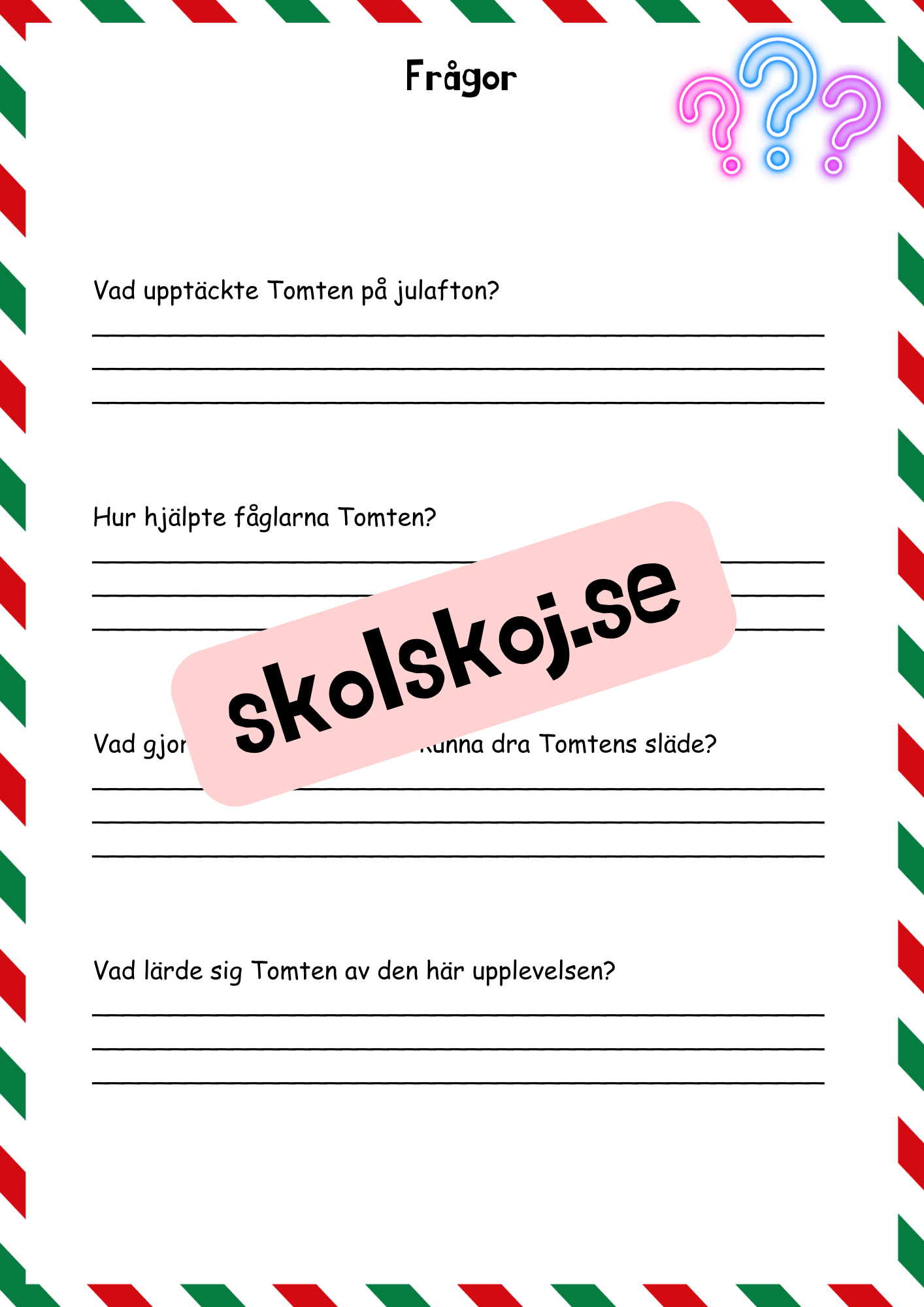 Läsförståelse - Jul (27 sidor)
