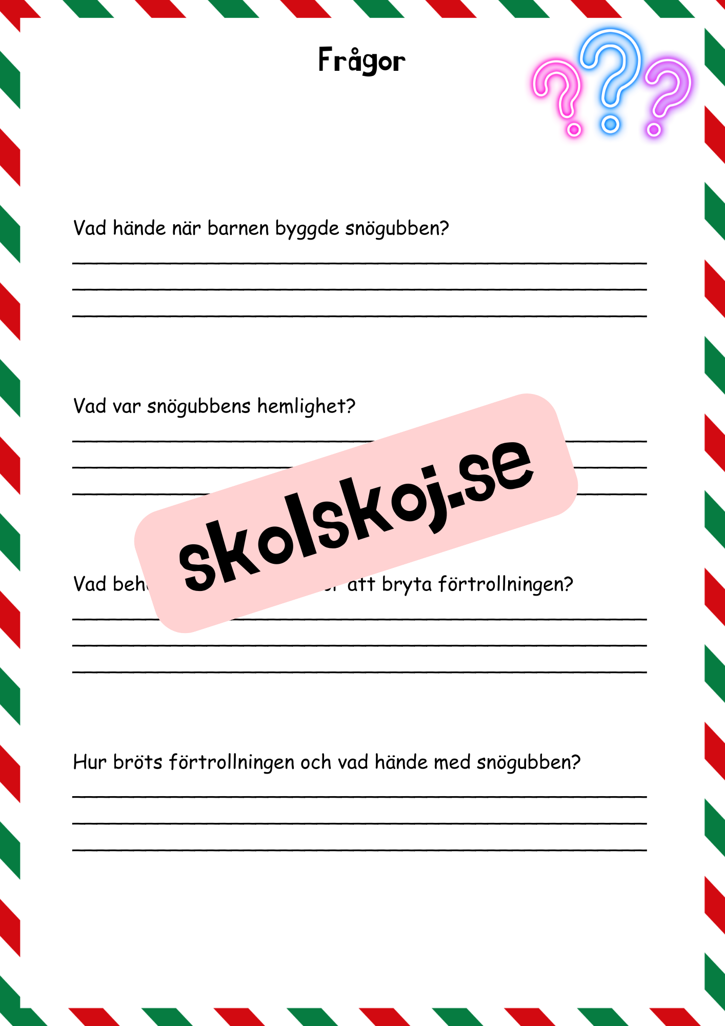 Läsförståelse - Jul (27 sidor)