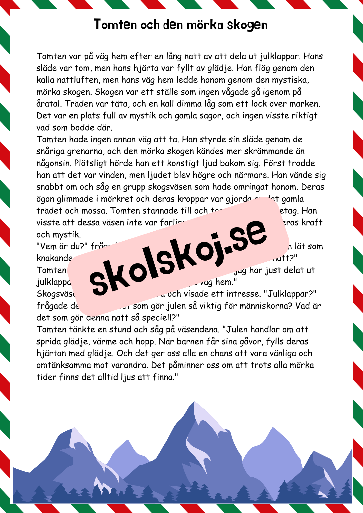 Läsförståelse - Jul (27 sidor)
