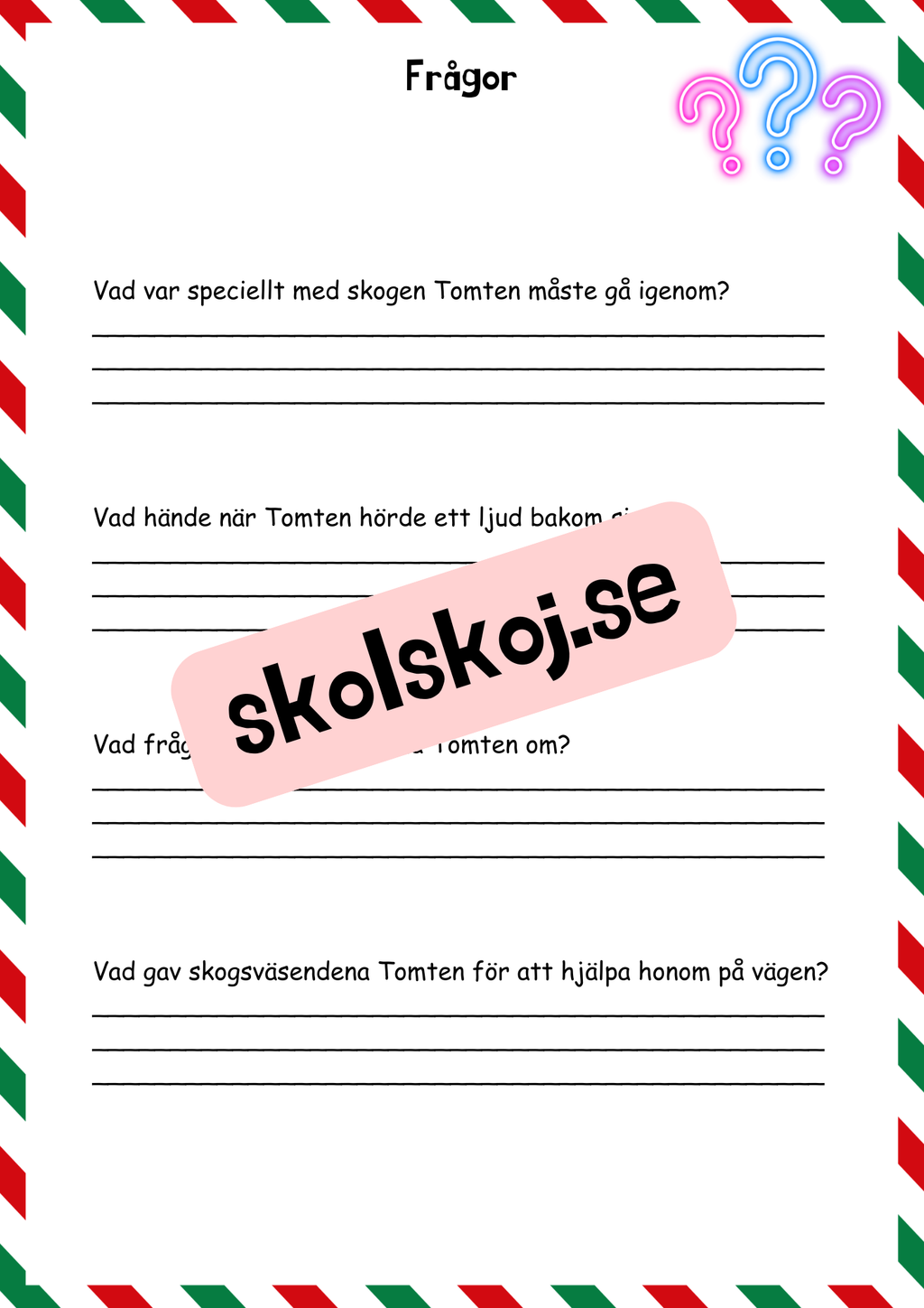 Läsförståelse - Jul (27 sidor)
