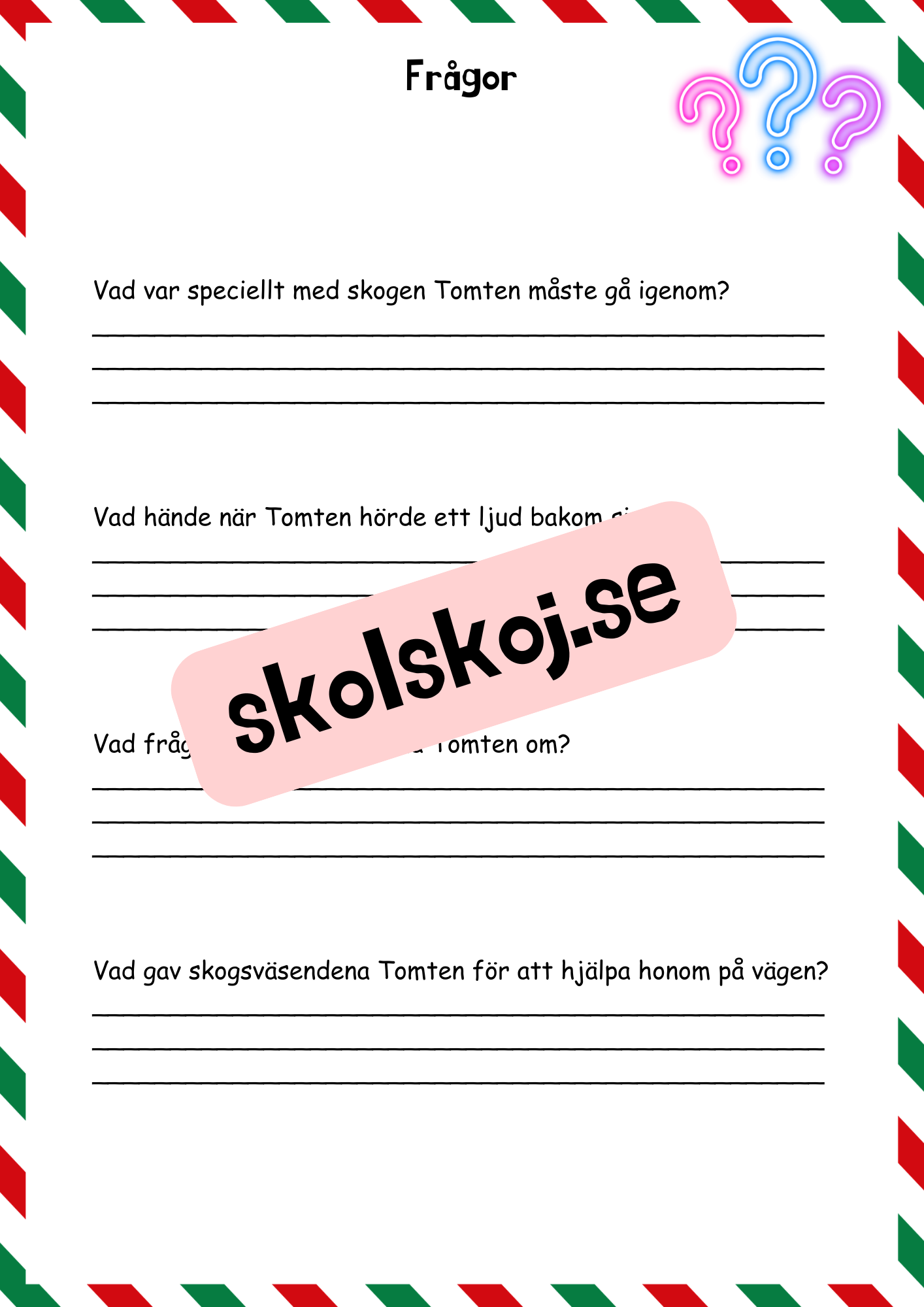 Läsförståelse - Jul (27 sidor)