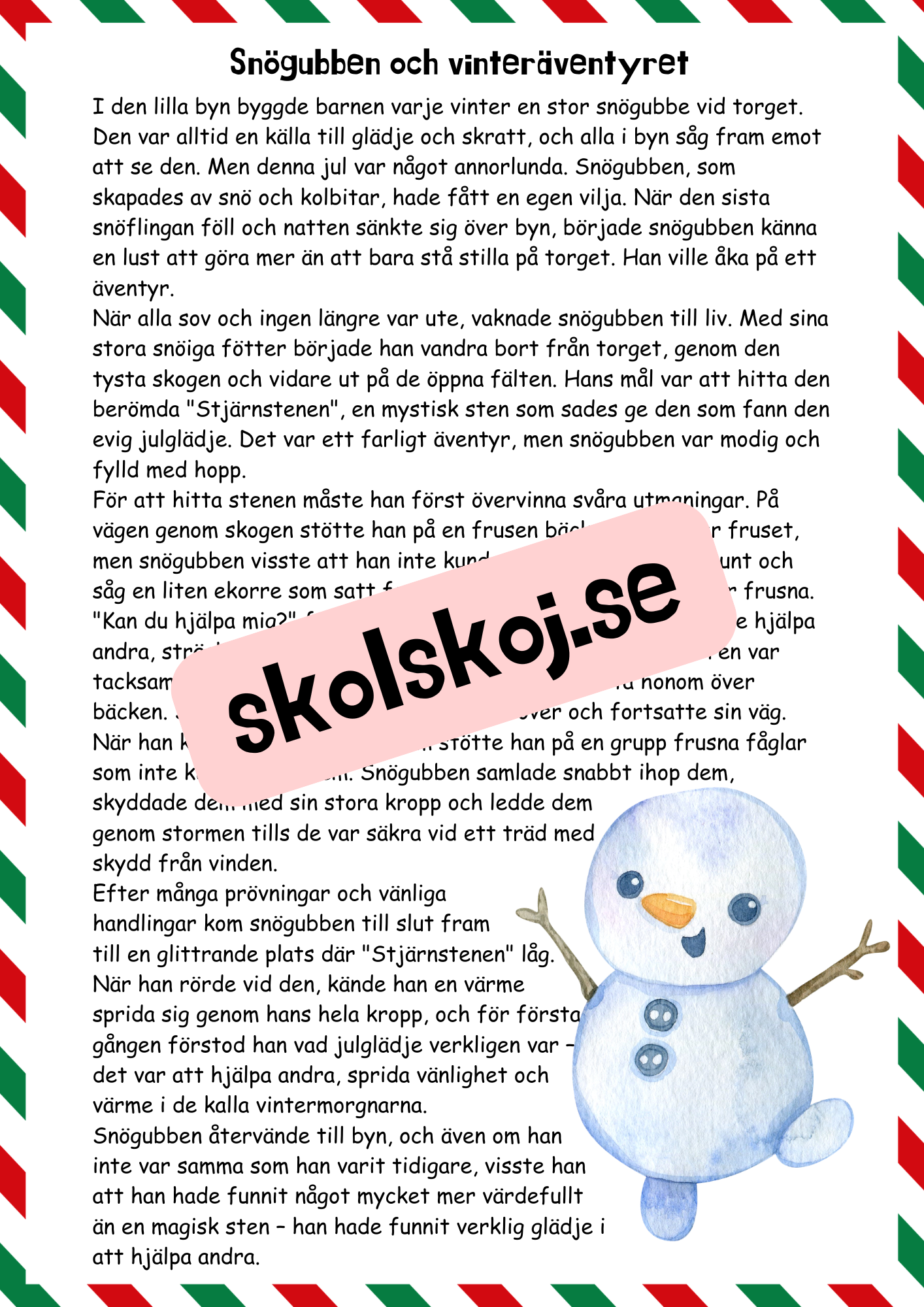 Läsförståelse - Jul (27 sidor)