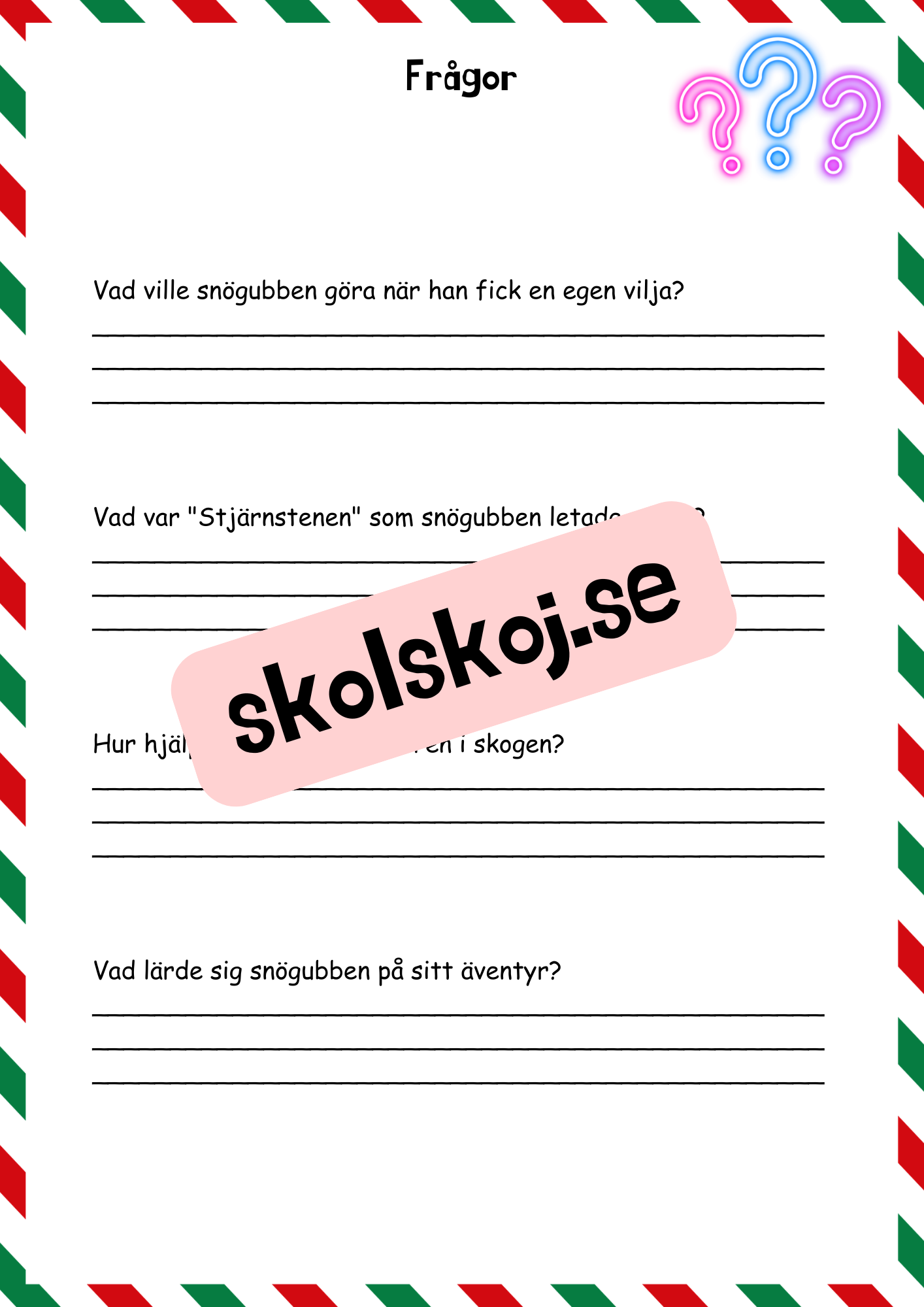 Läsförståelse - Jul (27 sidor)