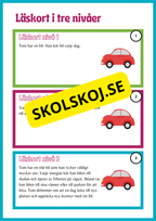 Läskort i tre nivåer- 60 st
