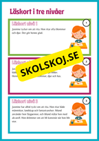 Läskort i tre nivåer- 60 st
