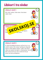 Läskort i tre nivåer- 60 st