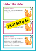 Läskort i tre nivåer- 60 st