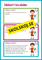 Läskort i tre nivåer- 60 st