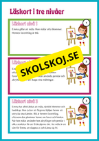 Läskort i tre nivåer- 60 st
