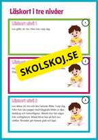 Läskort i tre nivåer- 60 st