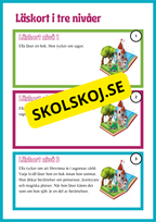Läskort i tre nivåer- 60 st