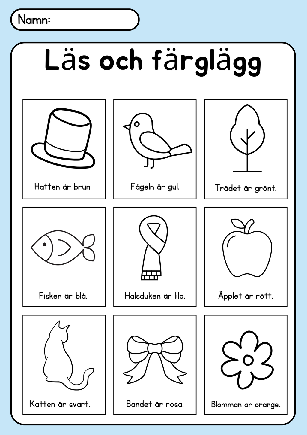 Läs och färglägg