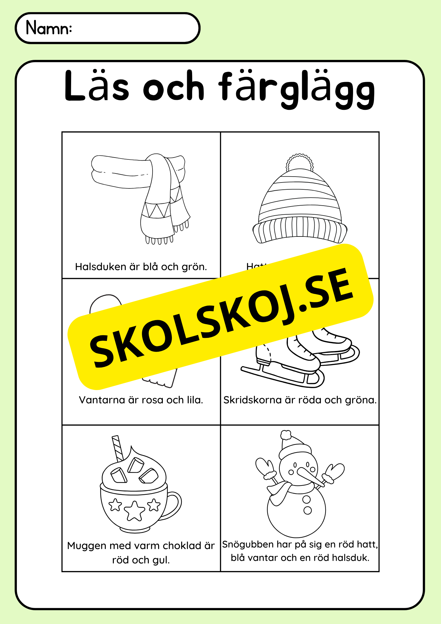 Läs och färglägg