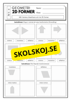 Lek med geometri: Uppgifter om rotation, spegling och translation - Åk 5 - 6