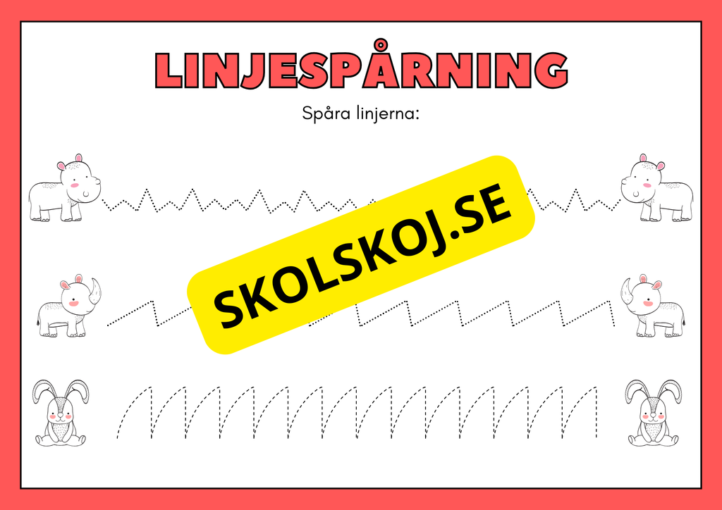 Träna finmotoriken - Spåra linjerna