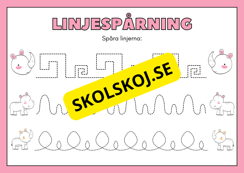 Träna finmotoriken - Spåra linjerna