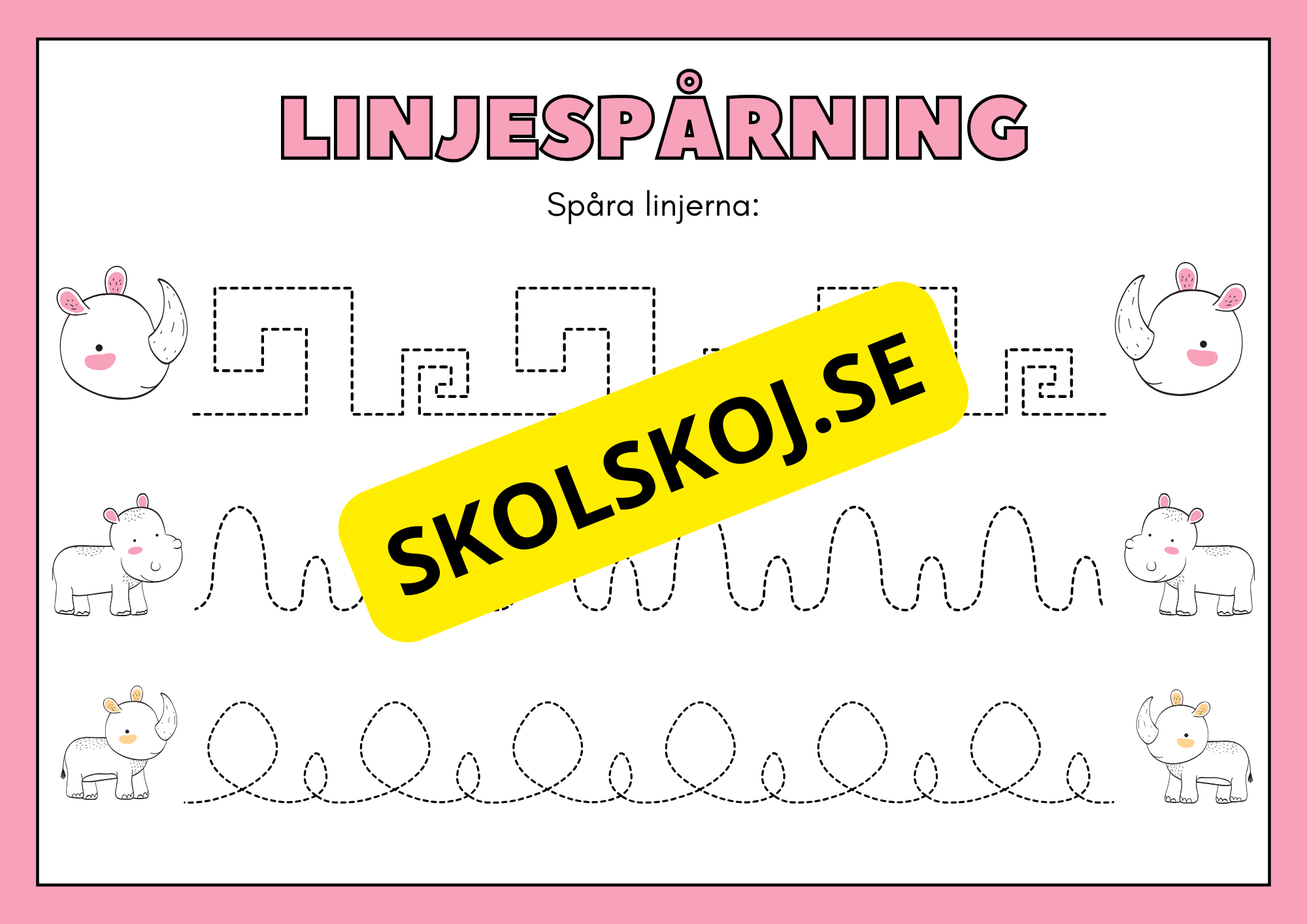 Träna finmotoriken - Spåra linjerna