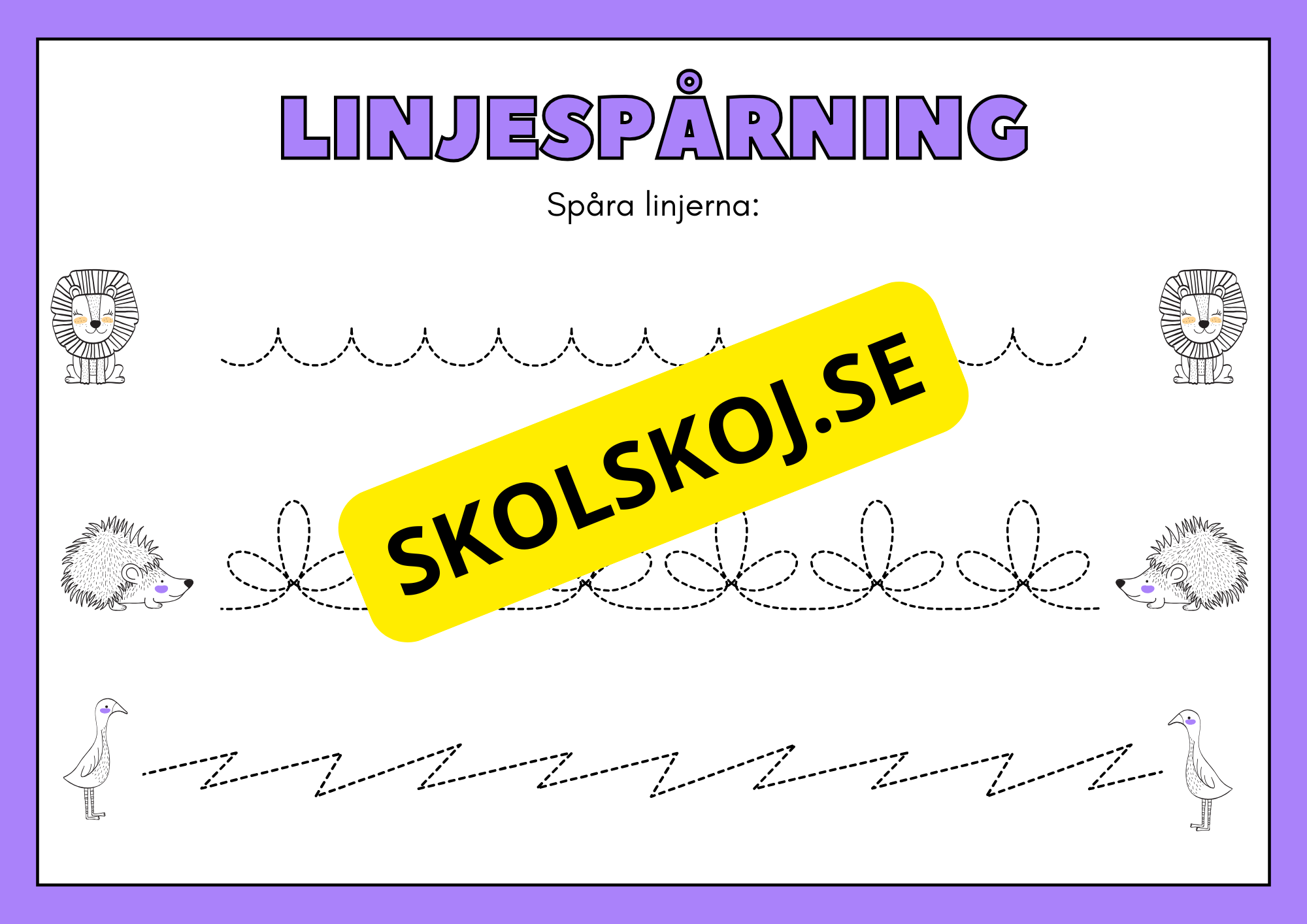 Träna finmotoriken - Spåra linjerna