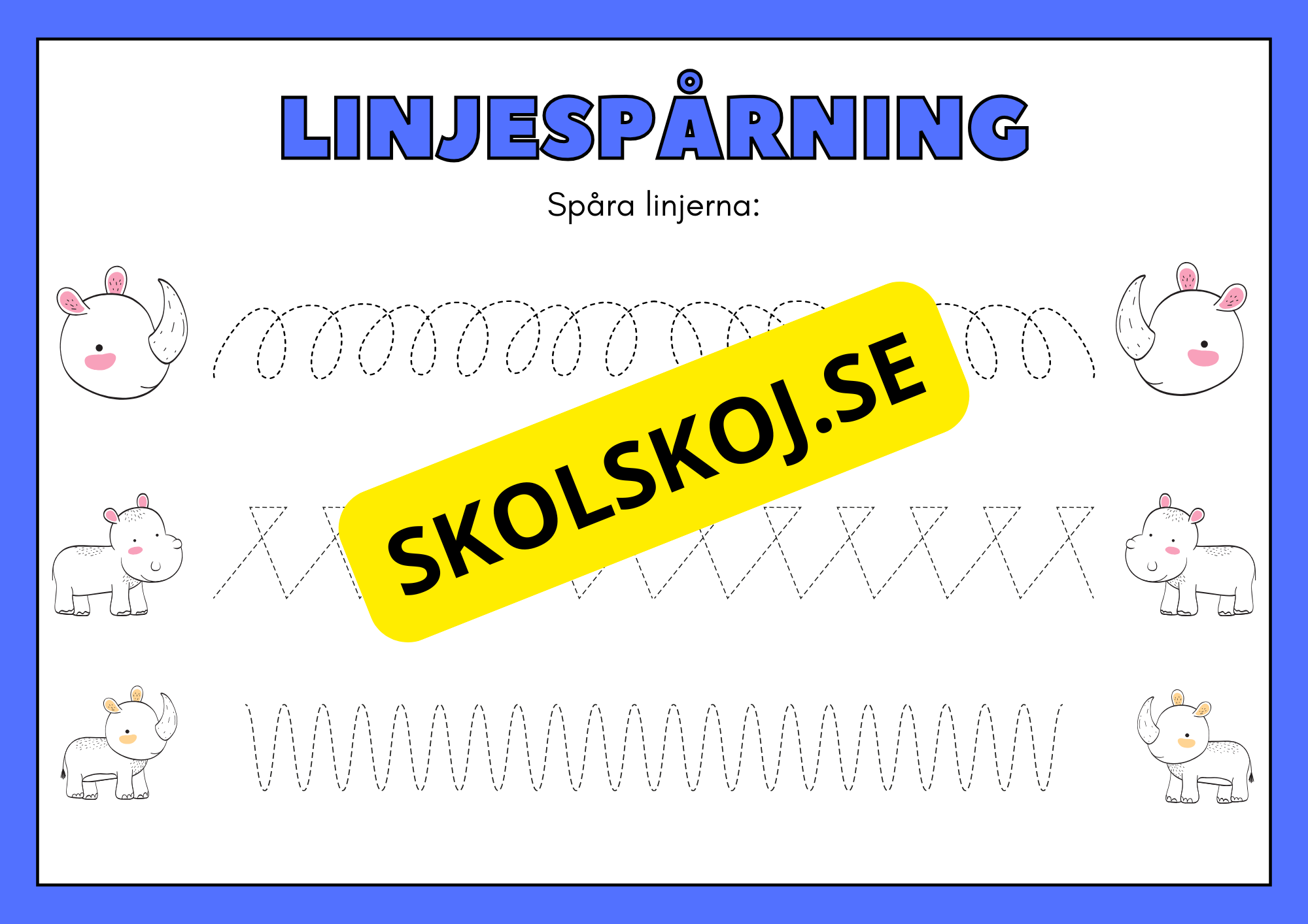 Träna finmotoriken - Spåra linjerna