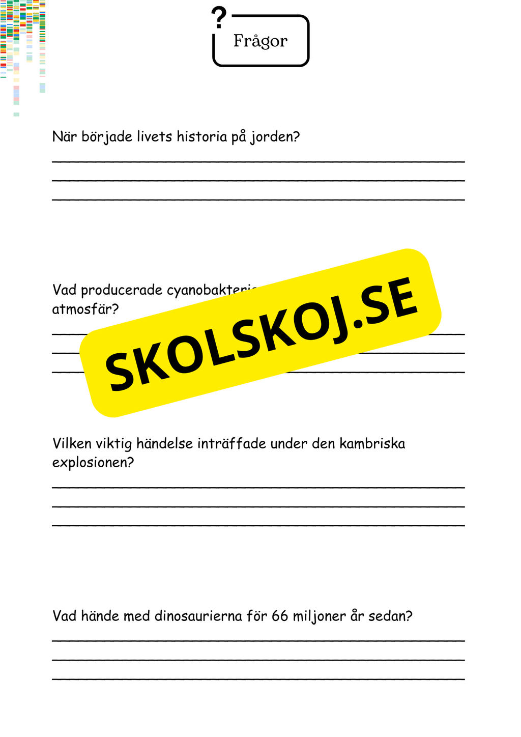 Livets utveckling - Årskurs 4 - 6