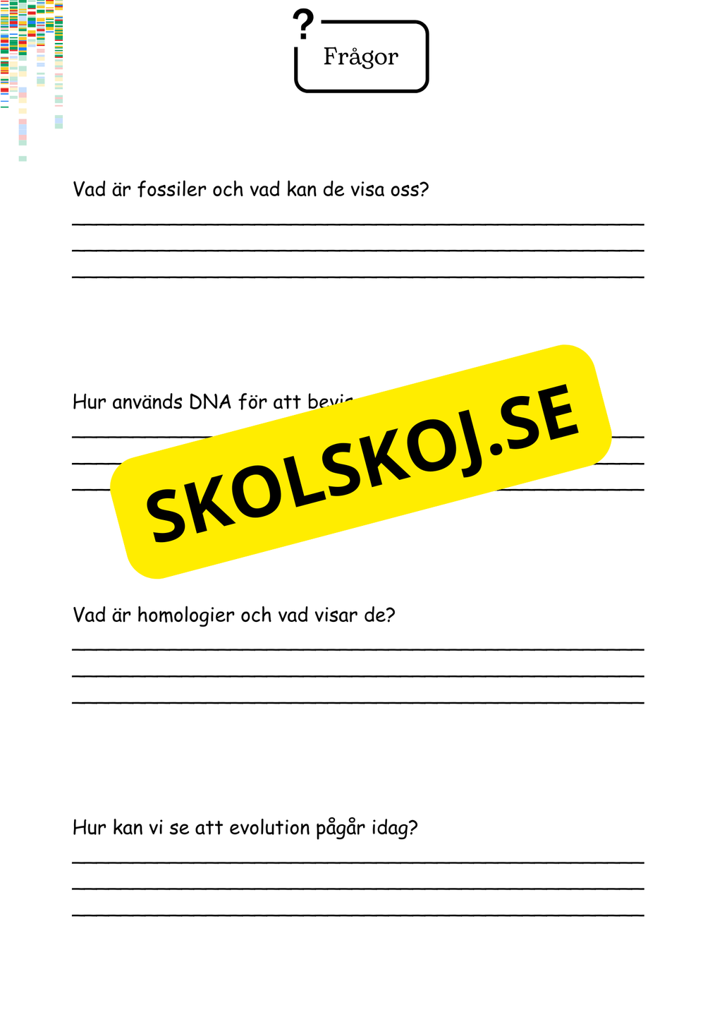 Livets utveckling - Årskurs 4 - 6