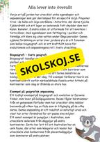 Livets utveckling - Årskurs 4 - 6