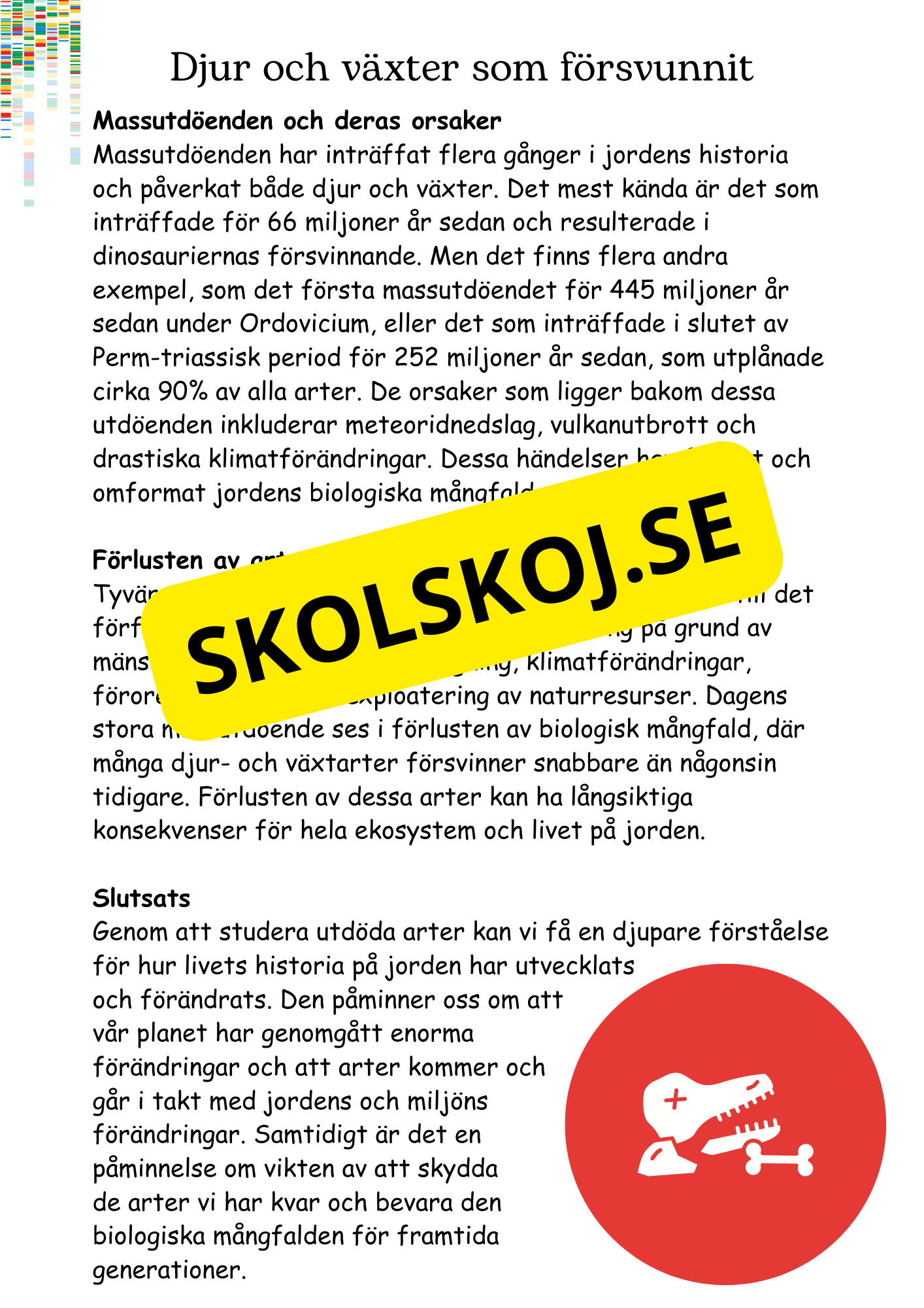 Livets utveckling - Årskurs 4 - 6