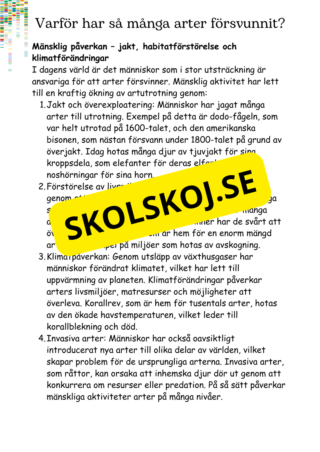 Livets utveckling - Årskurs 4 - 6