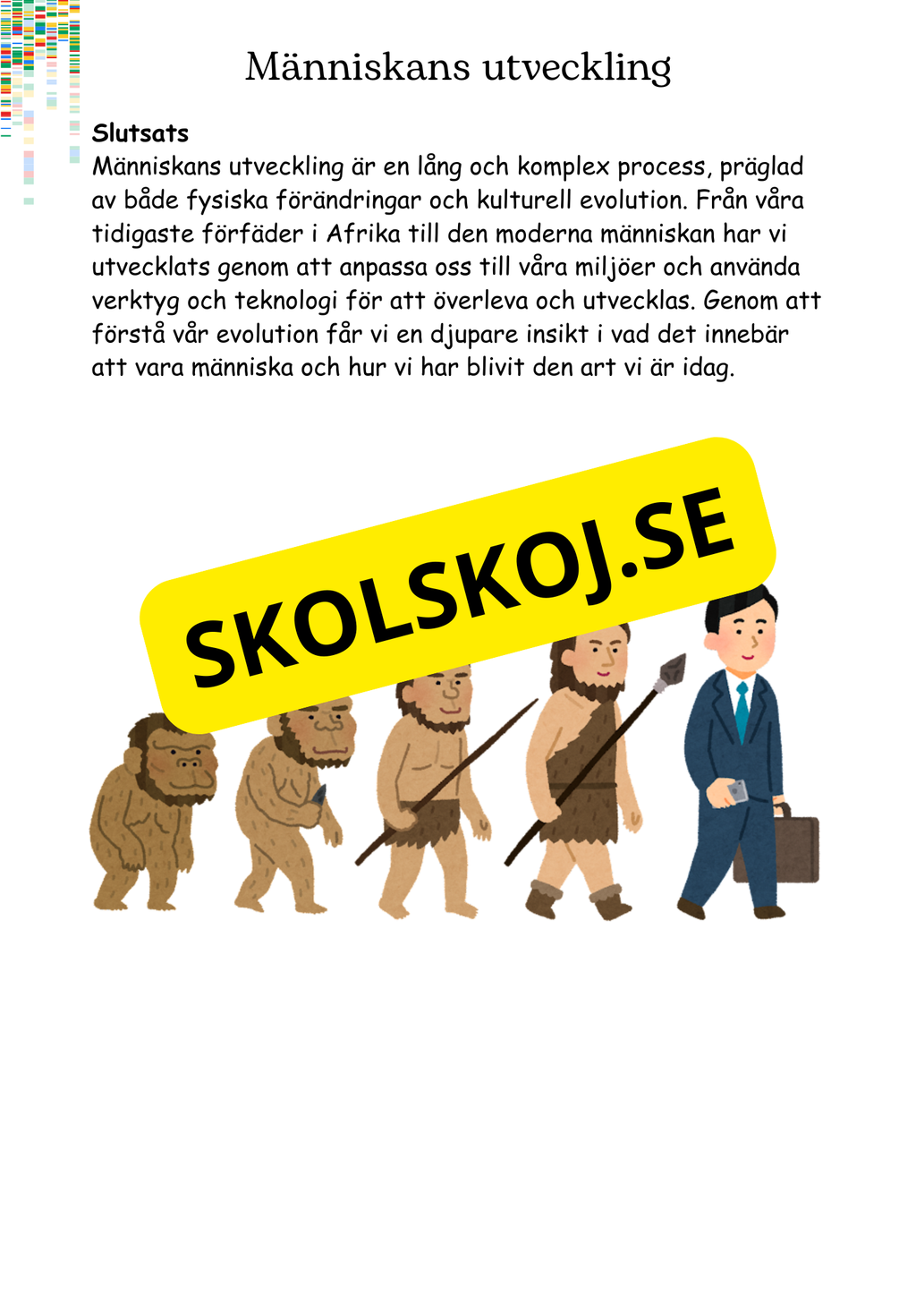 Livets utveckling - Årskurs 4 - 6