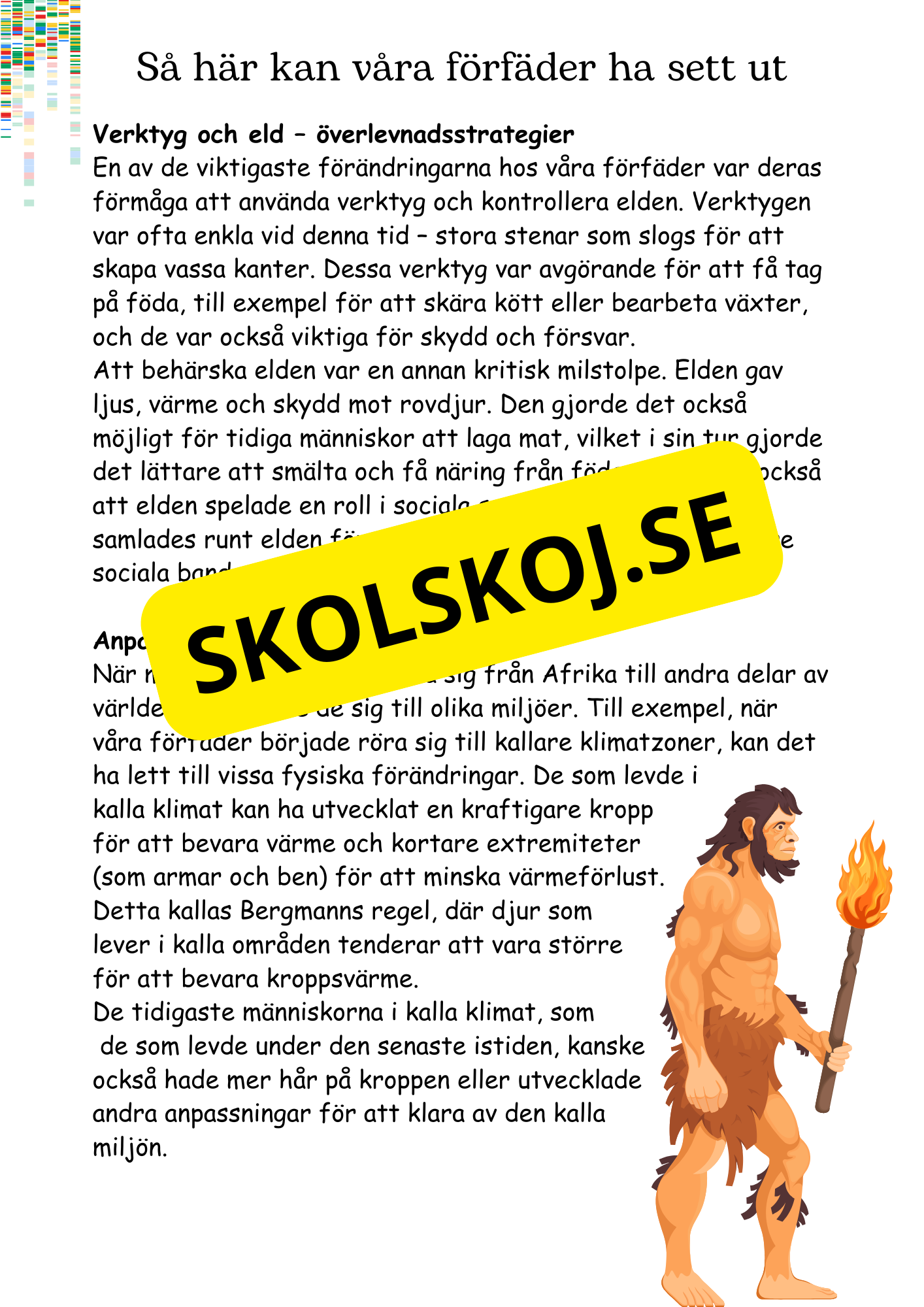 Livets utveckling - Årskurs 4 - 6