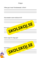 Luftens egenskaper och viktiga funktioner - åk 4 - 6