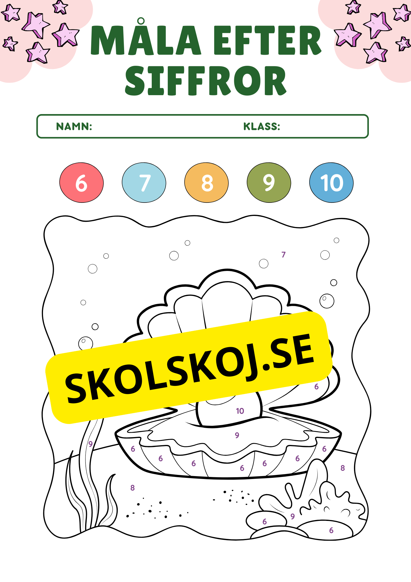 Måla efter siffror - Häfte