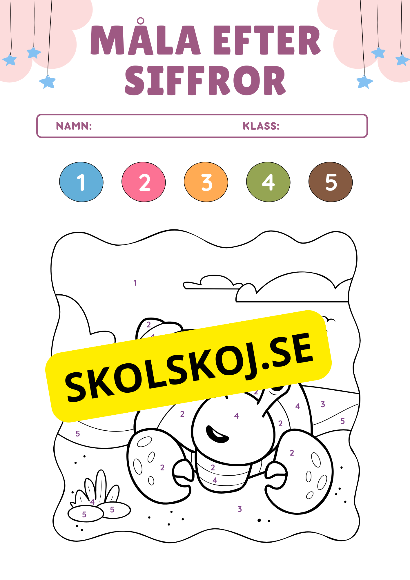 Måla efter siffror - Häfte