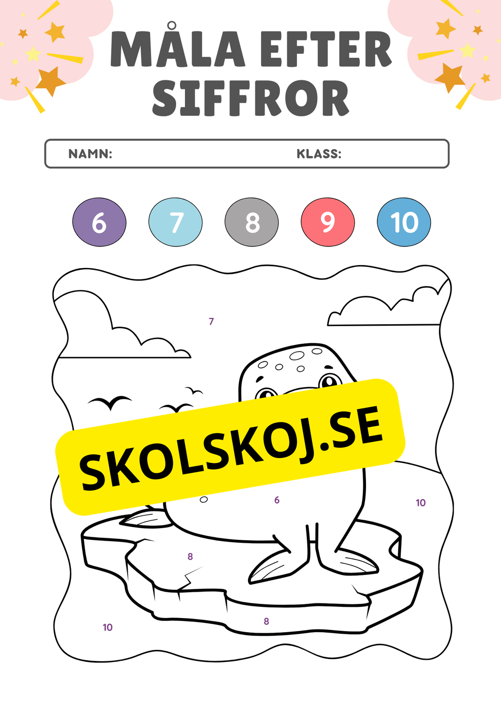 Måla efter siffror - Häfte