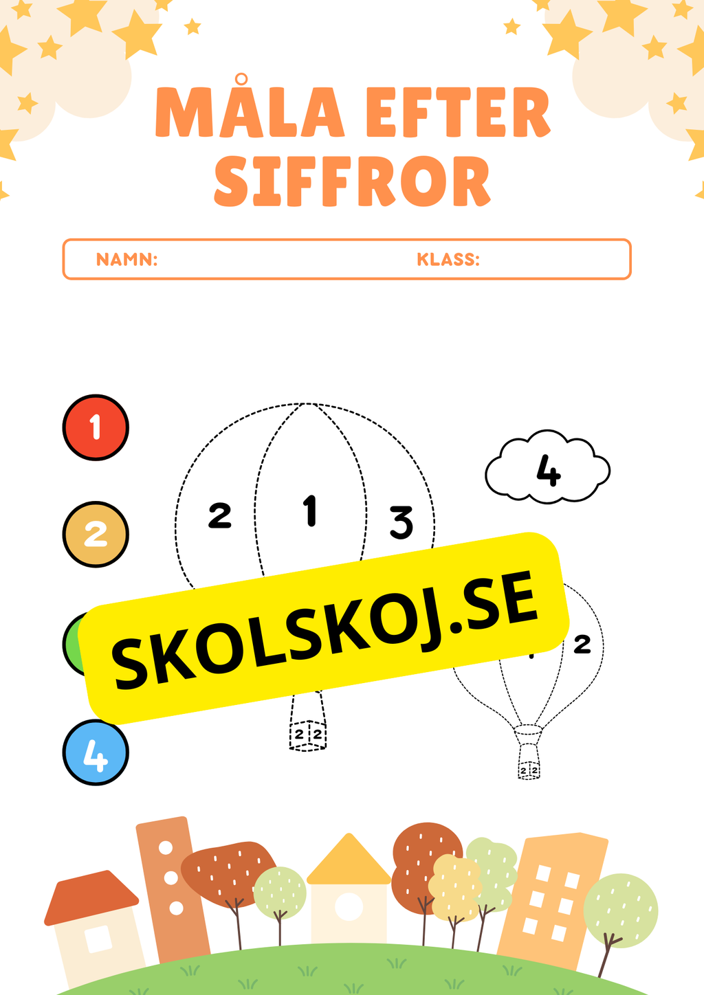 Måla efter siffror - Häfte