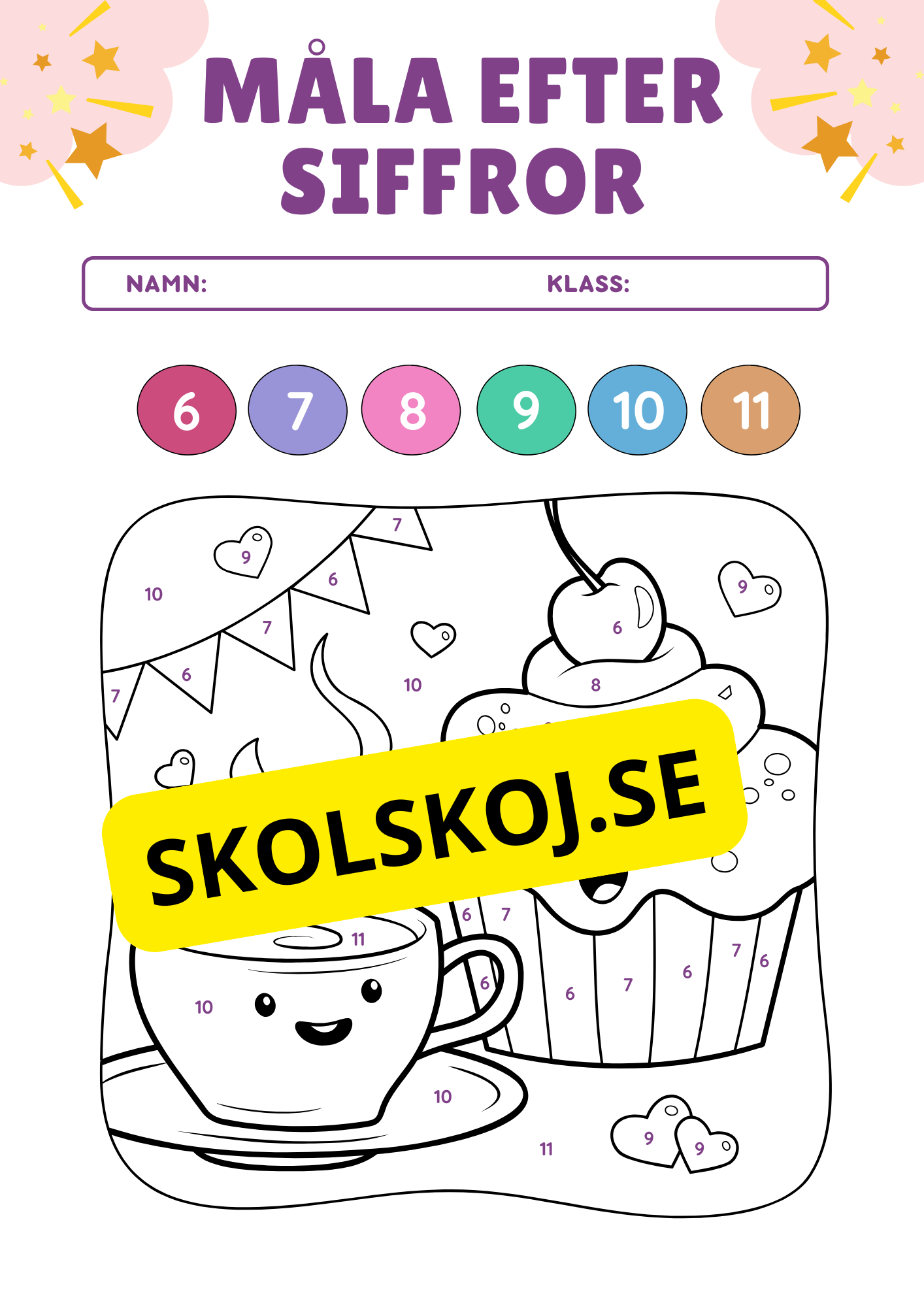 Måla efter siffror - Häfte