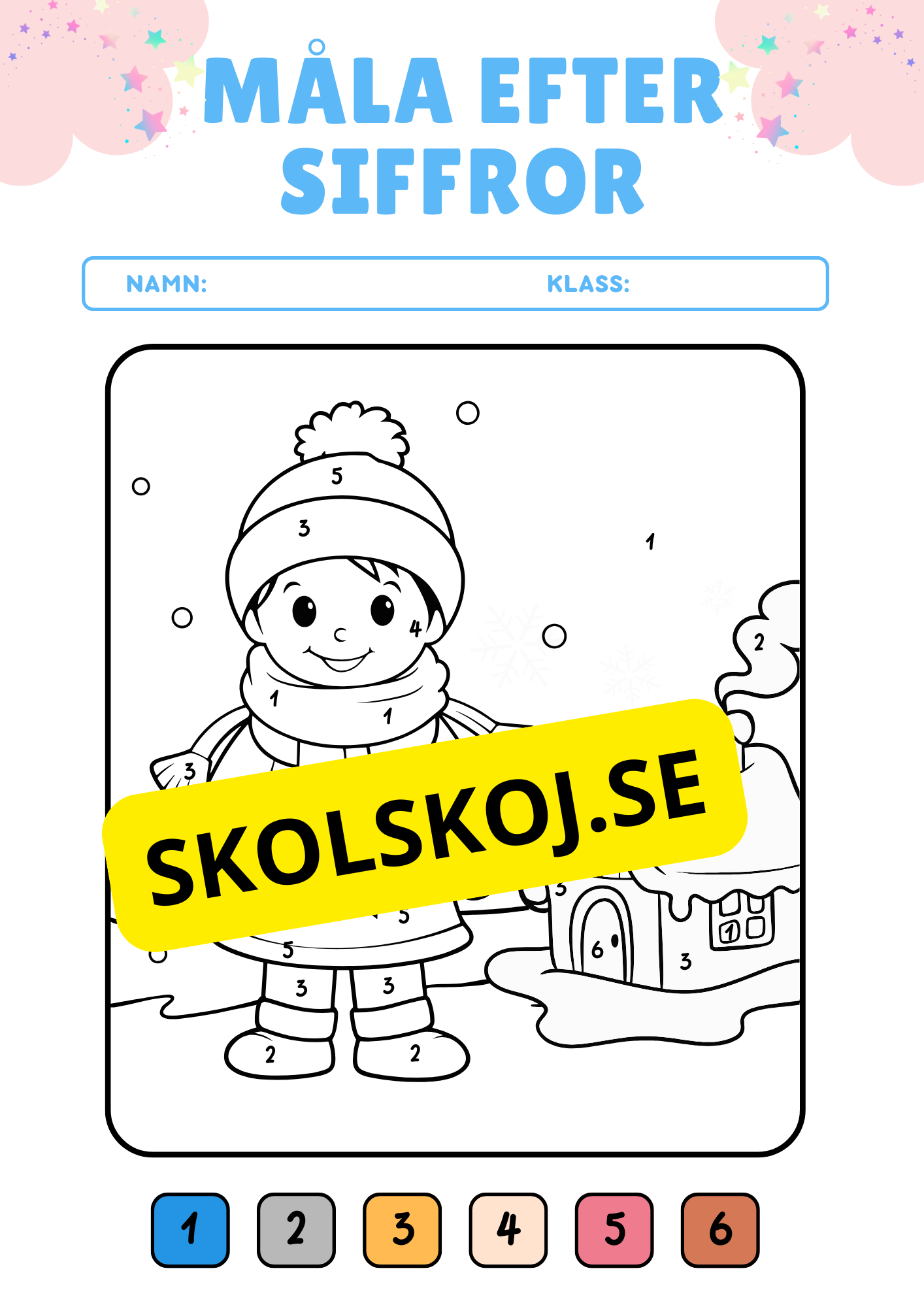 Måla efter siffror - Häfte