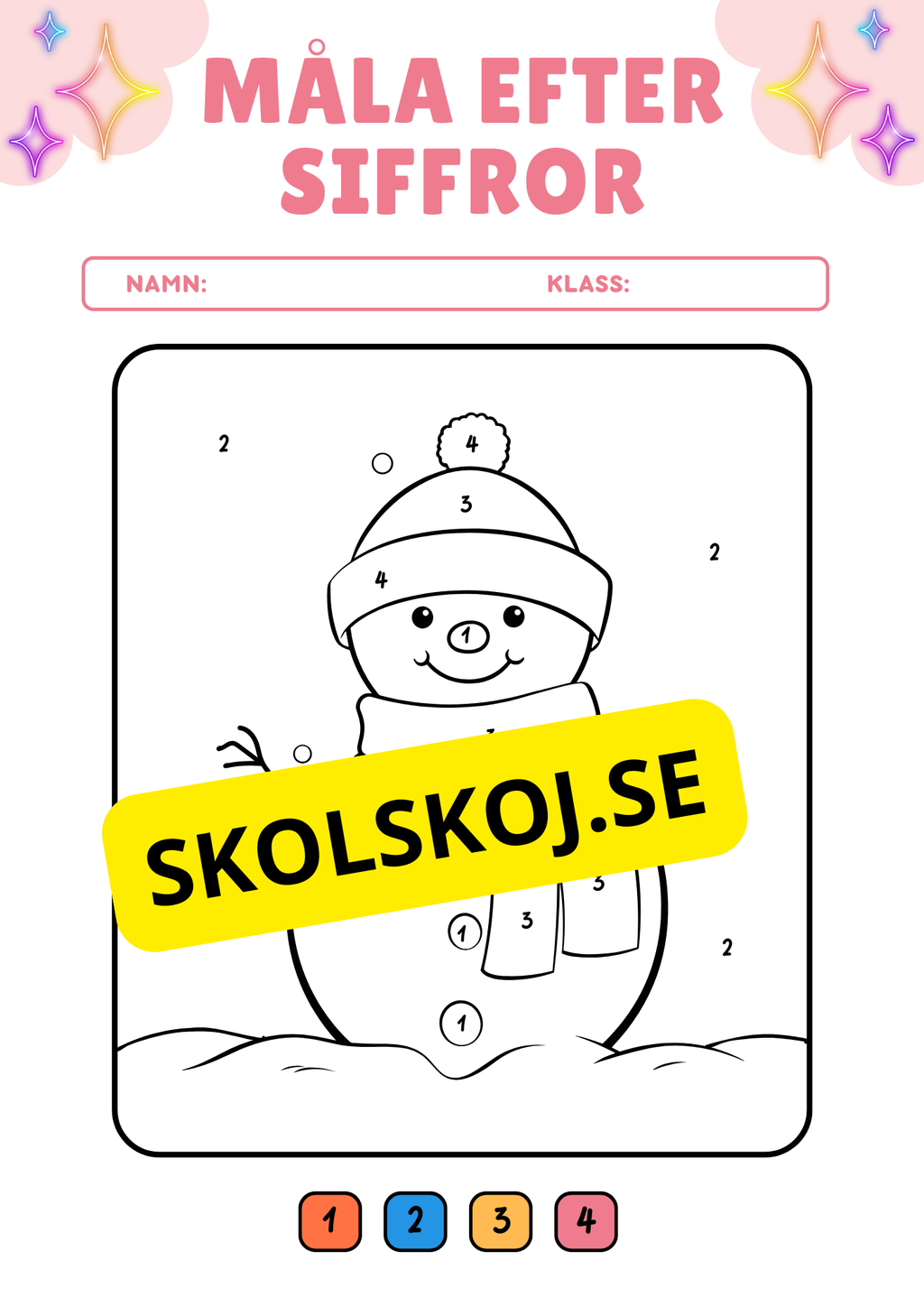 Måla efter siffror - Häfte