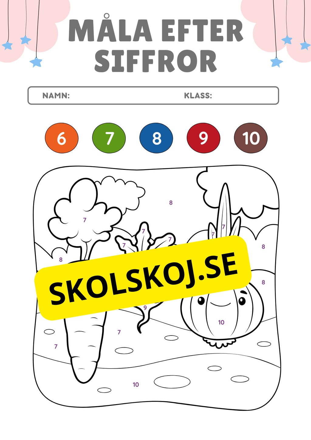 Måla efter siffror - Häfte