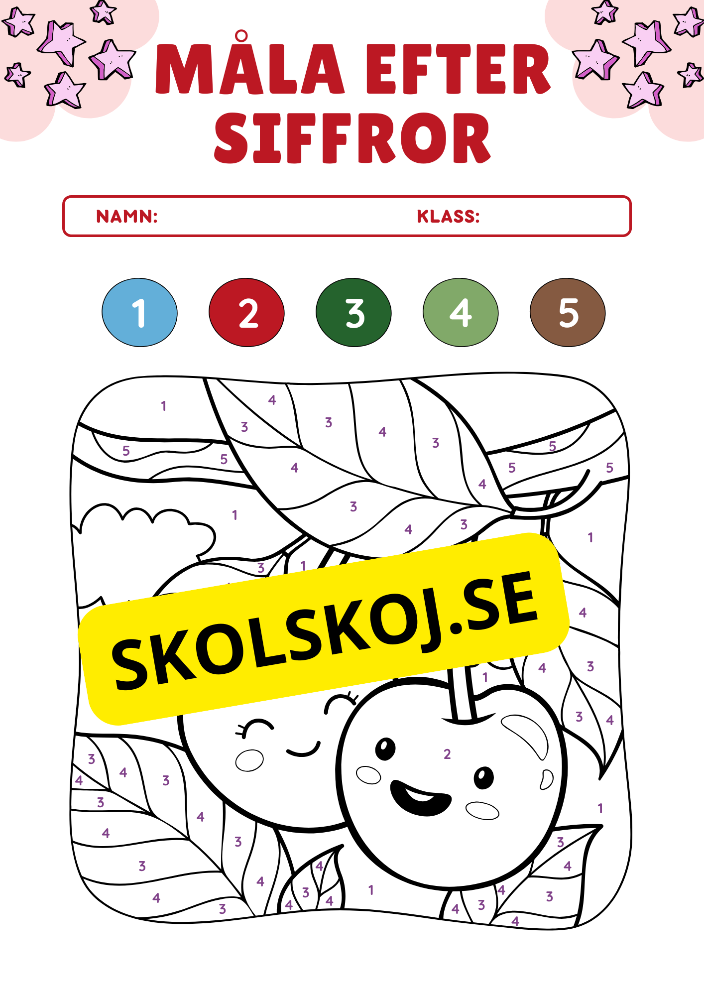 Måla efter siffror - Häfte