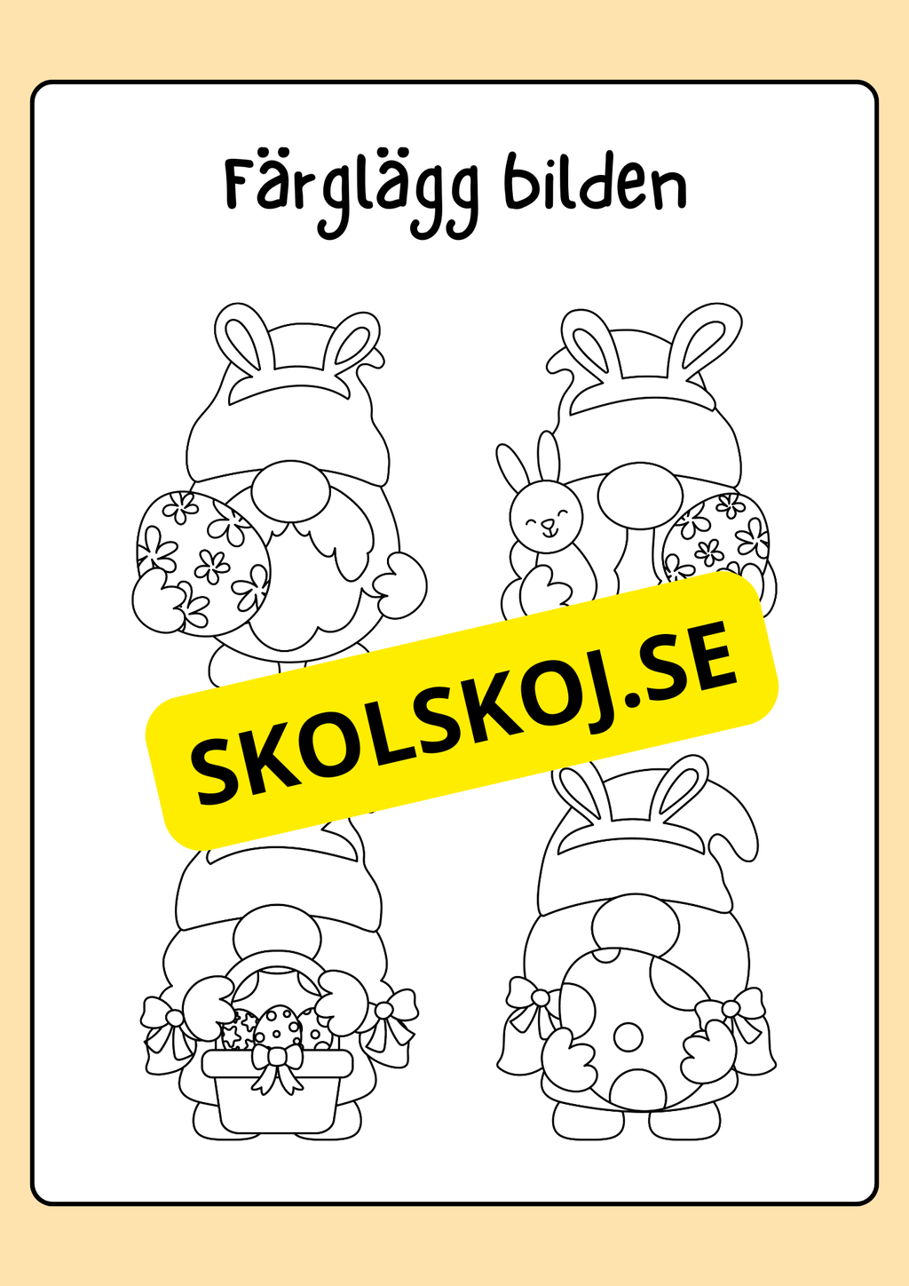 Målarbok - Påsk