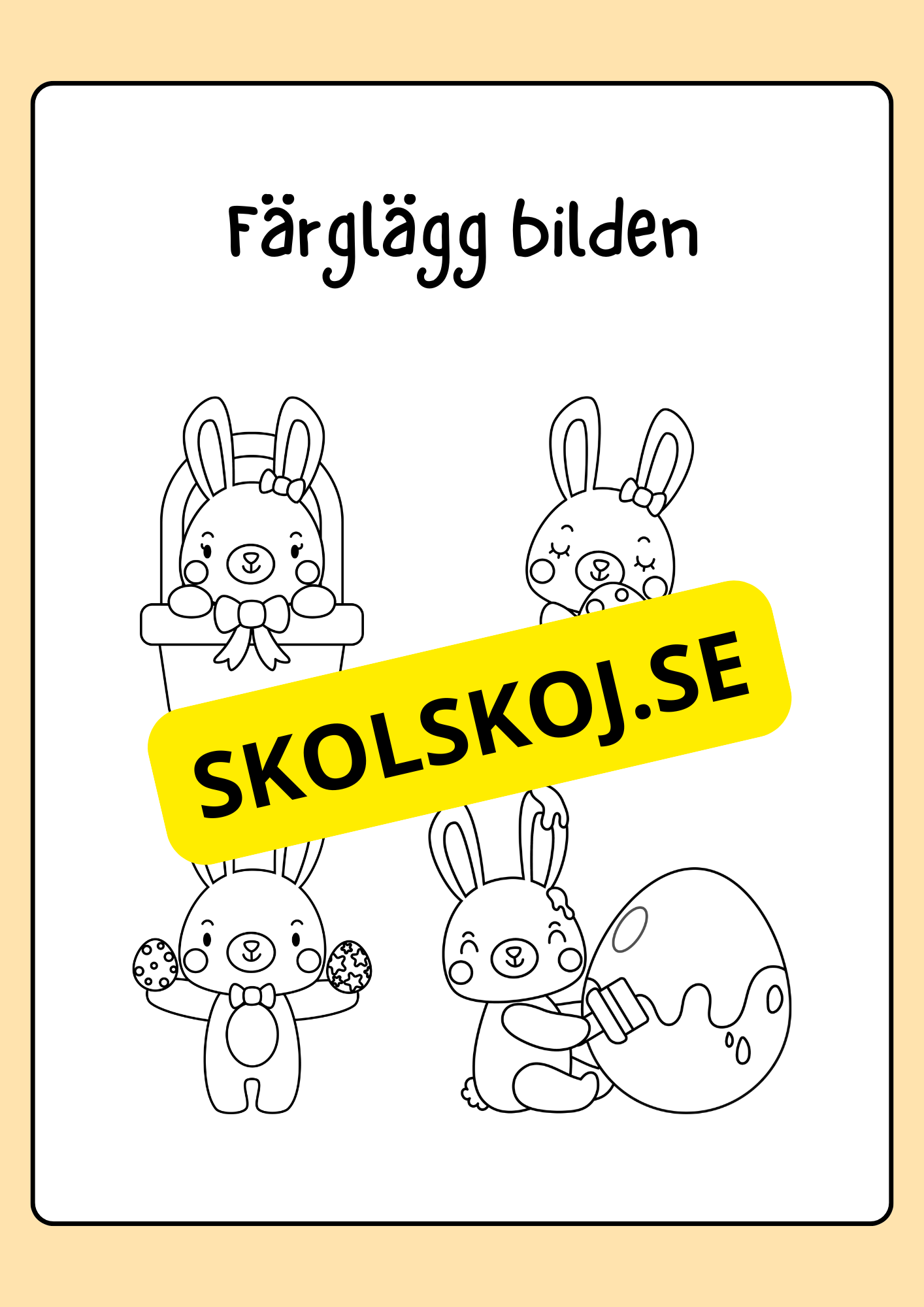Målarbok - Påsk