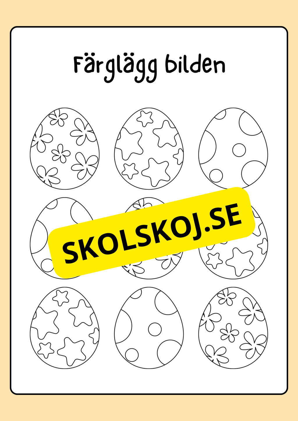 Målarbok - Påsk