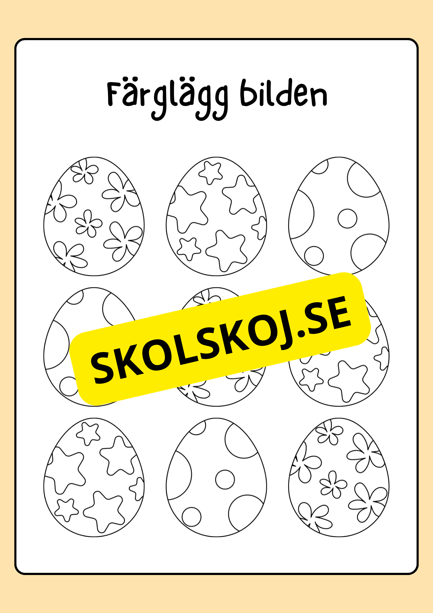 Målarbok - Påsk