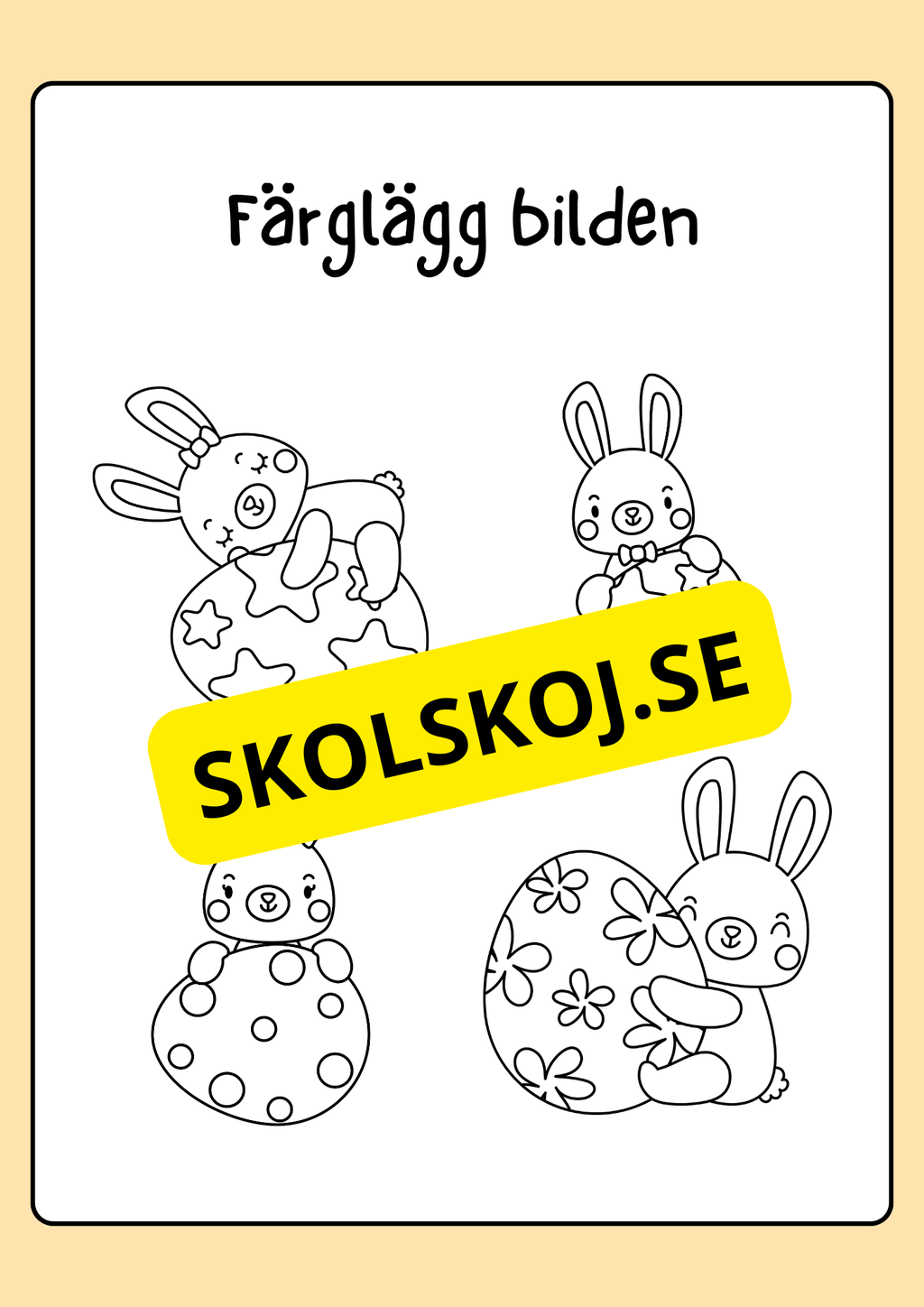 Målarbok - Påsk